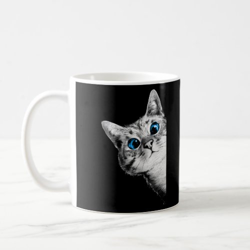 Tabby Cat Blue Eyes Tabby Cat Coffee Mug