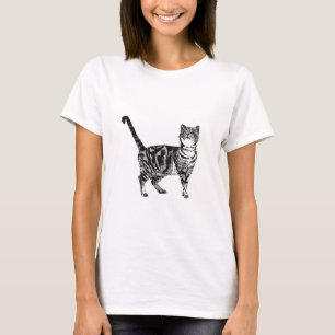 Tabby Cat cats cute striped pets T-Shirt