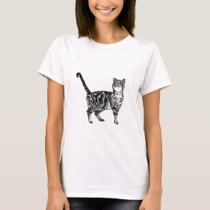 Tabby Cat cats cute striped pets T-Shirt