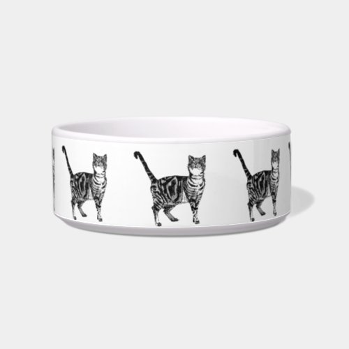 Tabby Cat cats Striped feline kitty Drink Bowl