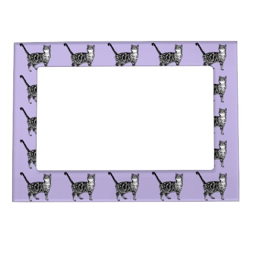 Tabby Cat Cute Cats Pastel Purple Photo Frame