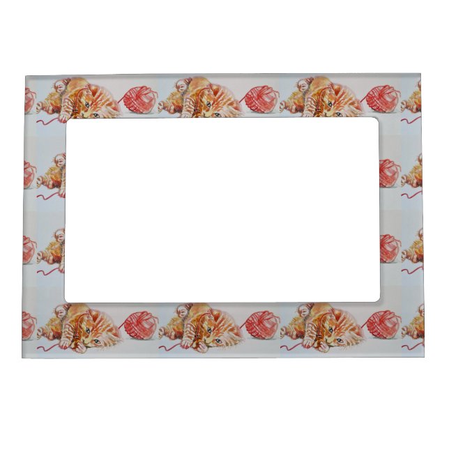 Tabby Cat Cute Ginger Orange Cats Photo Frame (Front)