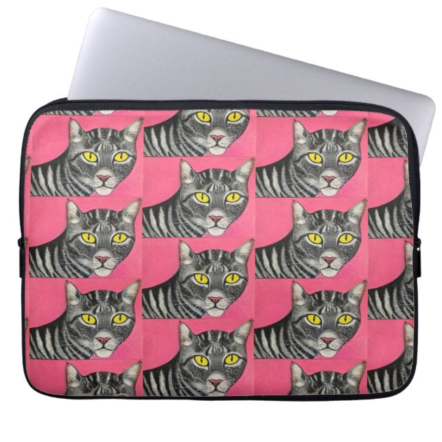 Tabby Cat Electronics Bag (Front)