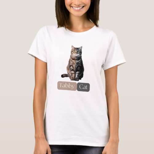 Tabby cat Embrace the Allure of Striped T_Shirt