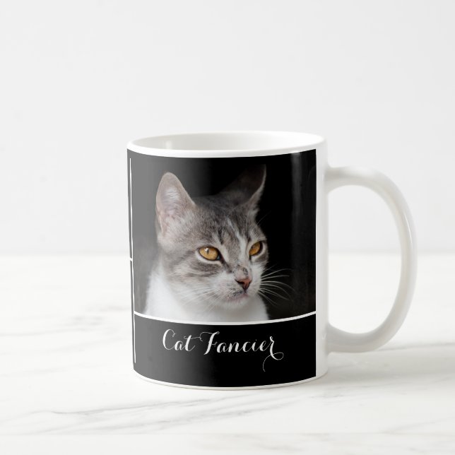 Tabby Cat Fancier - personalized text Coffee Mug (Right)