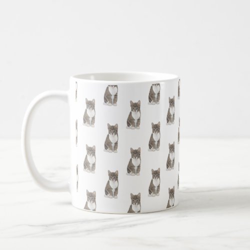 Tabby Cat Grey Coffee Mug