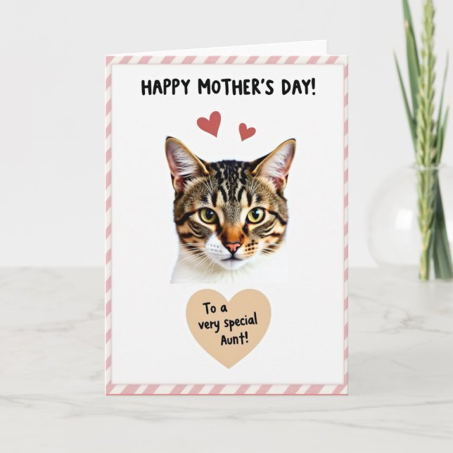 Tabby Cat Happy Mothers Day Card (Front)