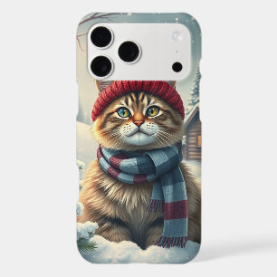 Tabby Cat in Preppy Winter Attire and Hat iPhone 17 Pro Max Case