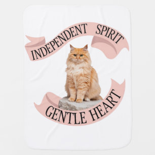 Tabby Cat 'Independent Spirit' Art Print Baby Blanket