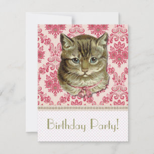 Tabby cat invitation