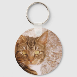 Tabby Cat Keychain