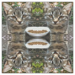 Tabby Cat Kitten Making Eye Contact Fabric