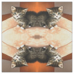Tabby Cat Kitten Pet Portrait Fabric