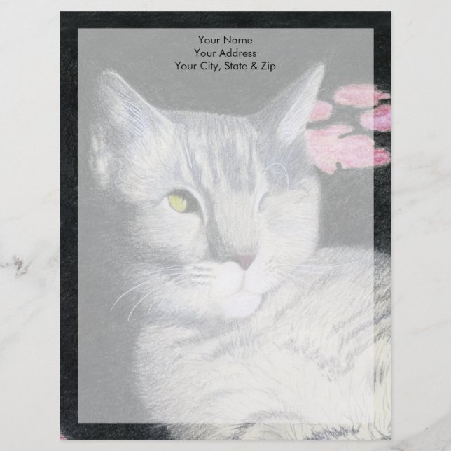 Tabby Cat Letterhead (Front)