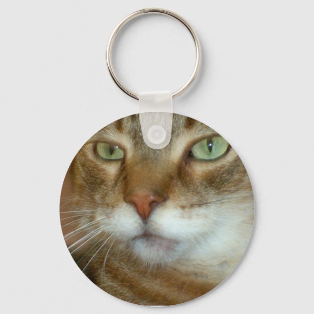 Tabby Cat Love Keychain (Front)
