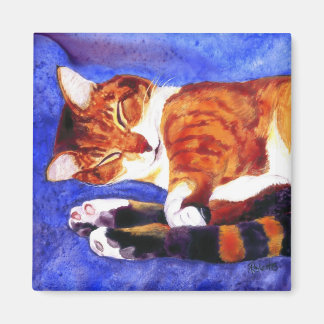 Tabby Cat Magnet - "Nap Time"