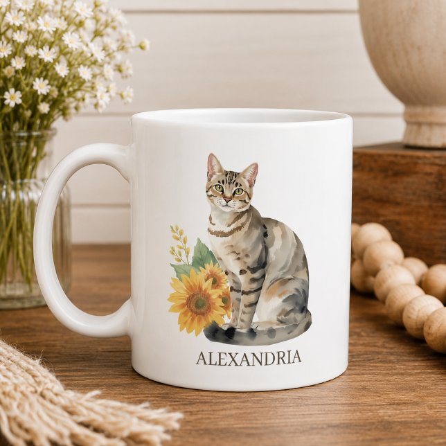 Tabby Cat Monogram Coffee Mug (Creator Uploaded)
