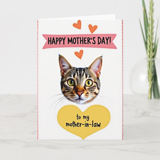 Tabby Cat Mothers Love Card (Front)