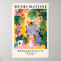 Tabby Cat On A Toilet, Funny Bathroom Wall Art, Ma