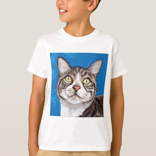 Tabby Cat Painting T_Shirt