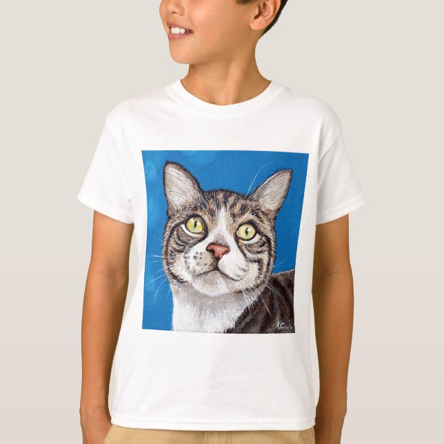 Tabby Cat Painting T-Shirt (Front)