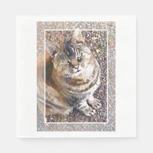 TABBY CAT PAPER NAPKINS