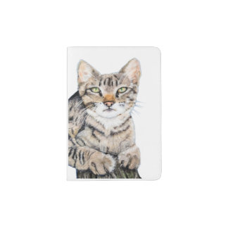 Tabby cat passport cover