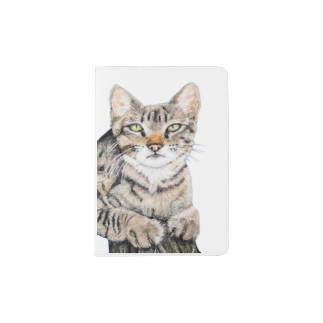 Tabby cat passport cover (Front)