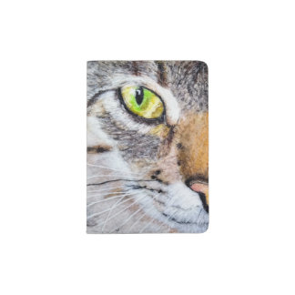 Tabby cat passport cover