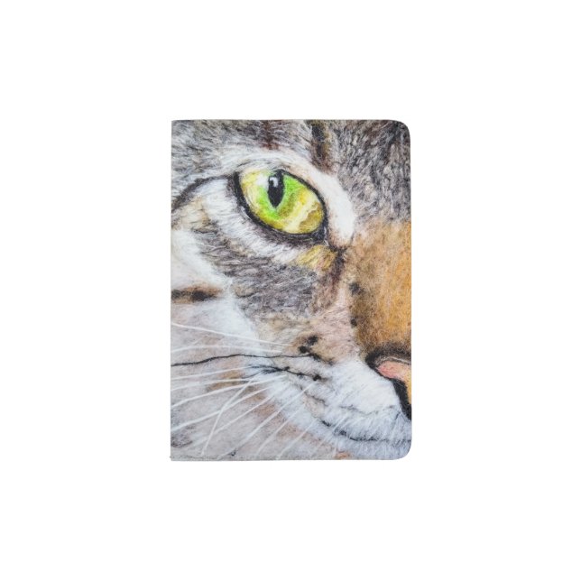 Tabby cat passport cover (Front)