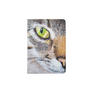 Tabby cat passport cover