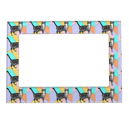Tabby Cat Pastel Colors Cats Tabbies Cute Photo Magnetic Frame