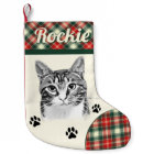 Tabby Cat Personalized Christmas Stocking