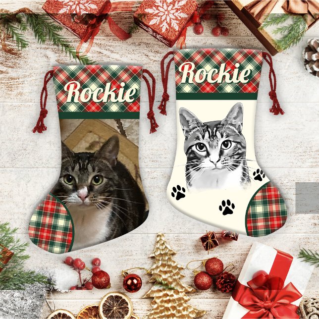 Tabby Cat Personalized Christmas Stocking (Creator Uploaded)