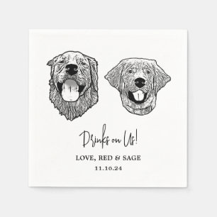 Tabby Cat Personalized Drinks on Me Napkins