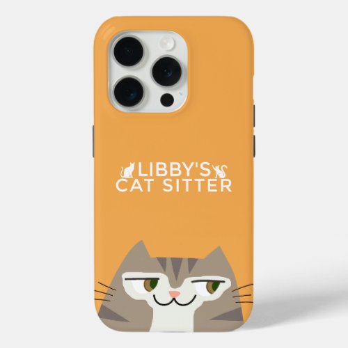 Tabby Cat Pet Sitting Professional iPhone 15 Pro Case