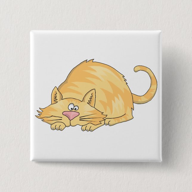 tabby cat pinback button (Front)