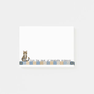 Tabby Cat Quilt Personalize Post-it Notes