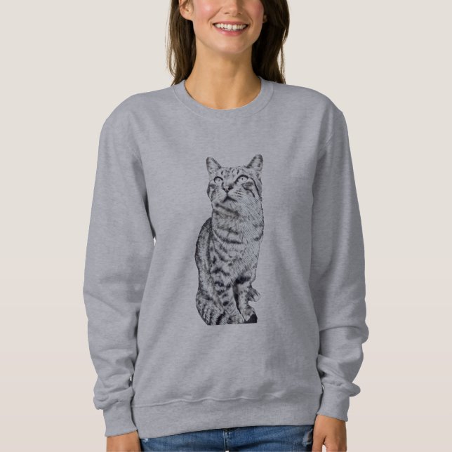 tabby cat sweatshirt (Front)