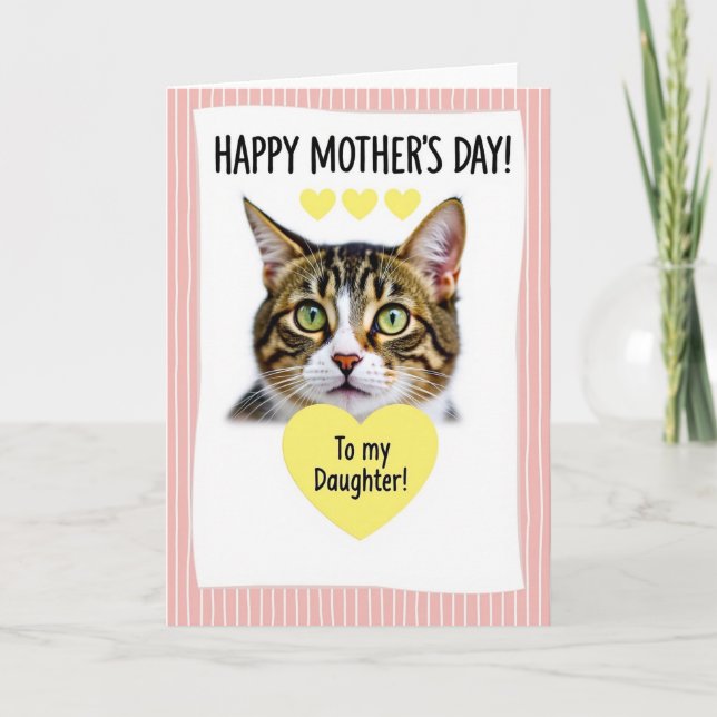 Tabby Cat Sweet Mothers Day Card (Front)