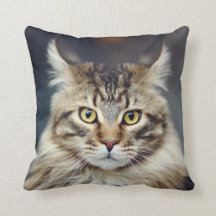 Tabby Cat Throw Pillow