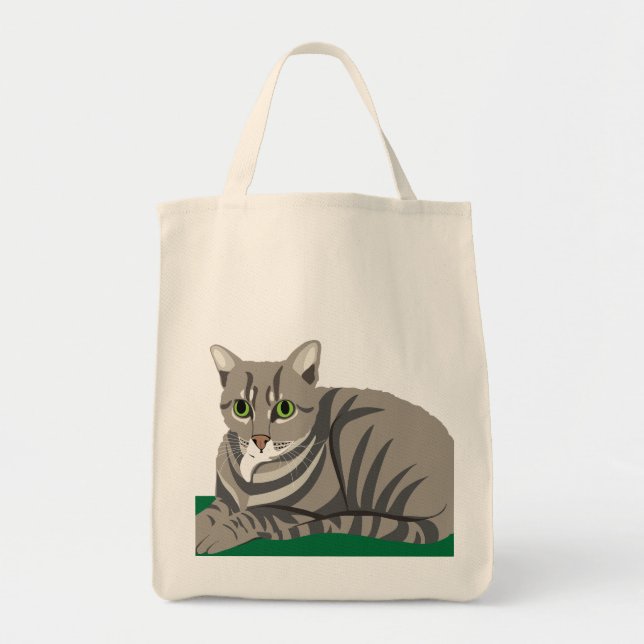 Tabby Cat Tote Bag (Front)