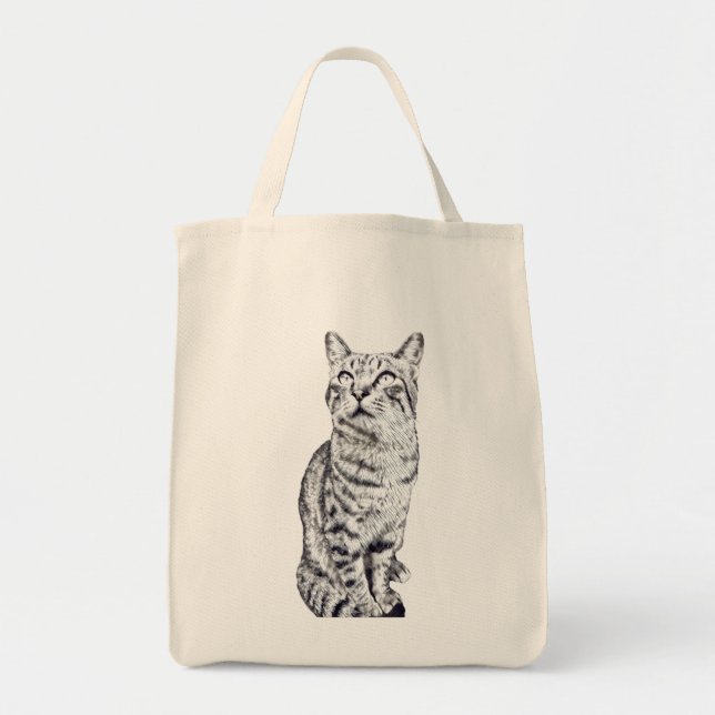 tabby cat tote bag (Front)