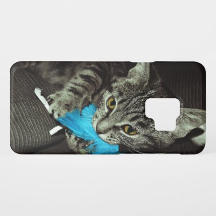 Tabby Cat with Feather by Shirley Taylor Case-Mate Samsung Galaxy S9 Case