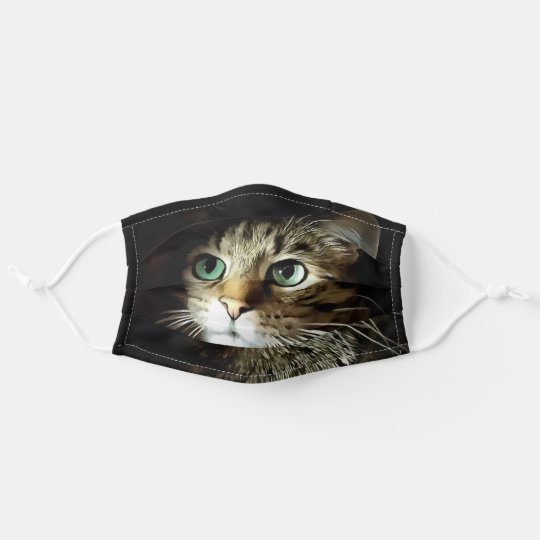 Tabby Cat With Green Eyes Cloth Face Mask | Zazzle.com