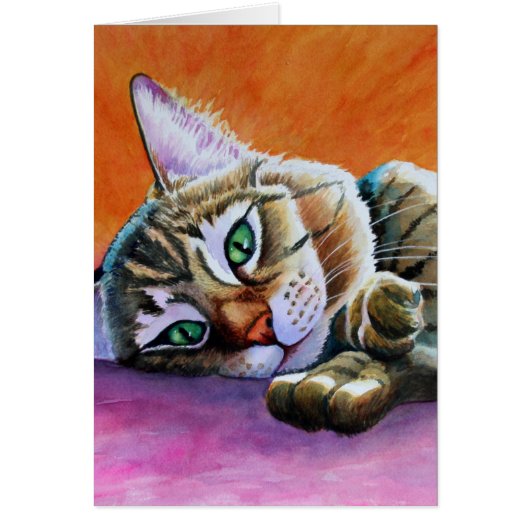 Tabby Cat with Smooshy Face Cards (Front)