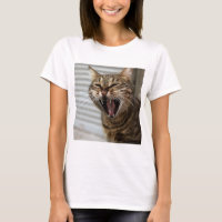 Tabby Cat Yawning Artistic Portrait