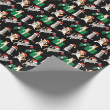 Tabby Cats Decorating Funny Silly Black Christmas