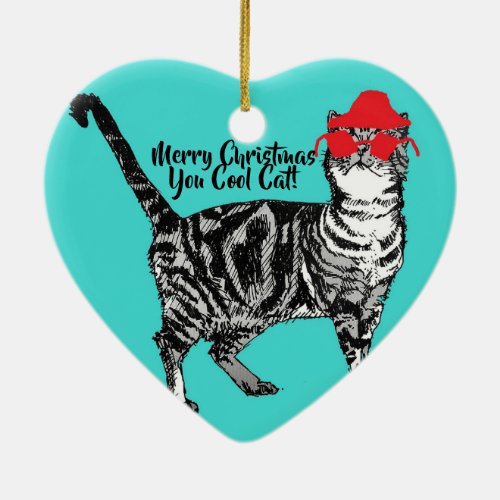 Tabby Cats Merry Christmas You Cool Cat Decoration