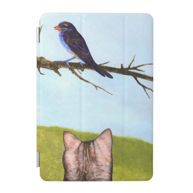Tabby Cats Talk to Birds iPad Mini Cover (Front)